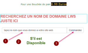 first step to register a domain name